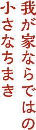 我が家ならではの小さなちまき
